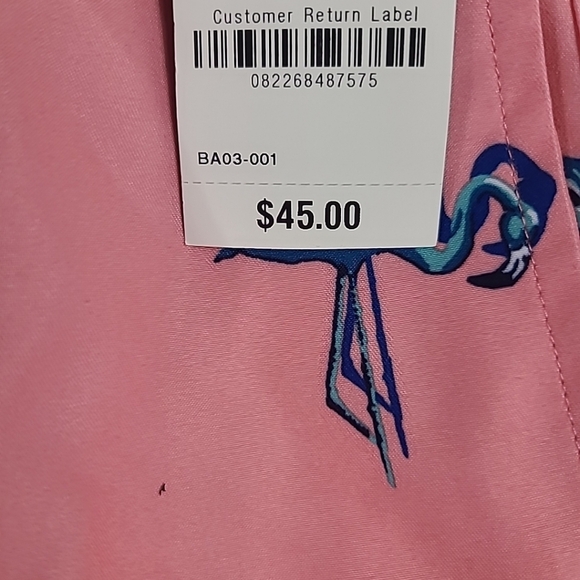 NWT $45 Club Room Quick Dry Swim Trunks w/ Pockets Pink Blue Flamingo Size XL - Picture 5 of 7